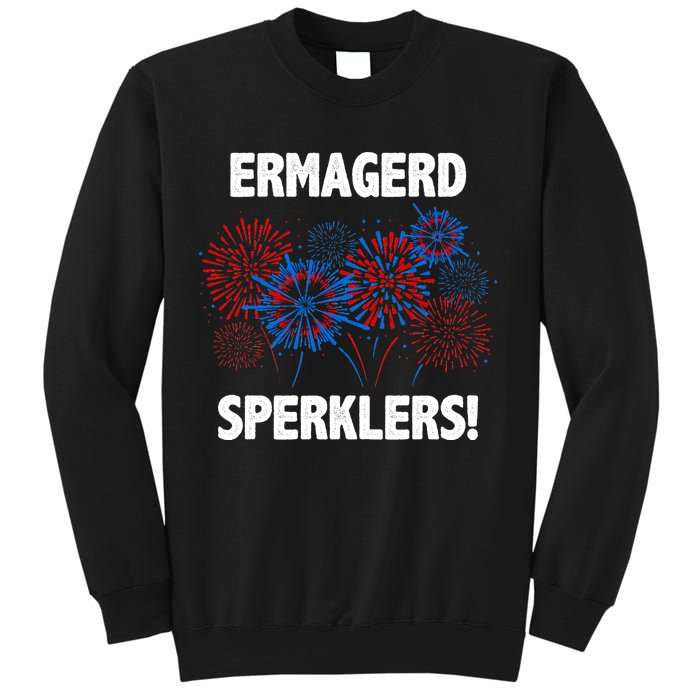 Ermagerd Sperklers Funny 4th Of July Fireworks Sweatshirt