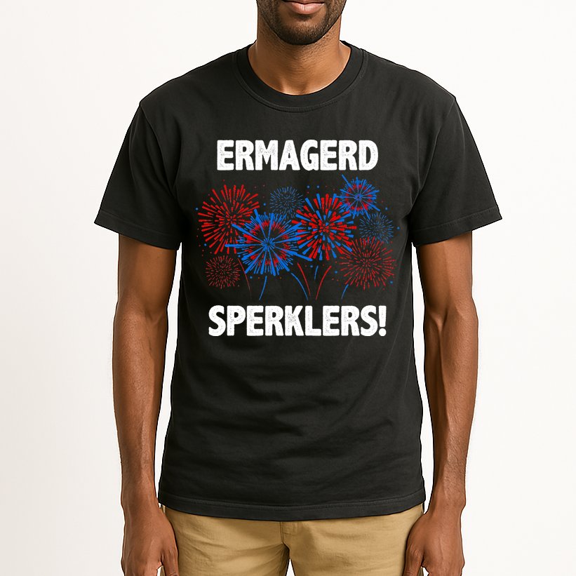 Ermagerd Sperklers Funny 4th Of July Fireworks Tall T-Shirt