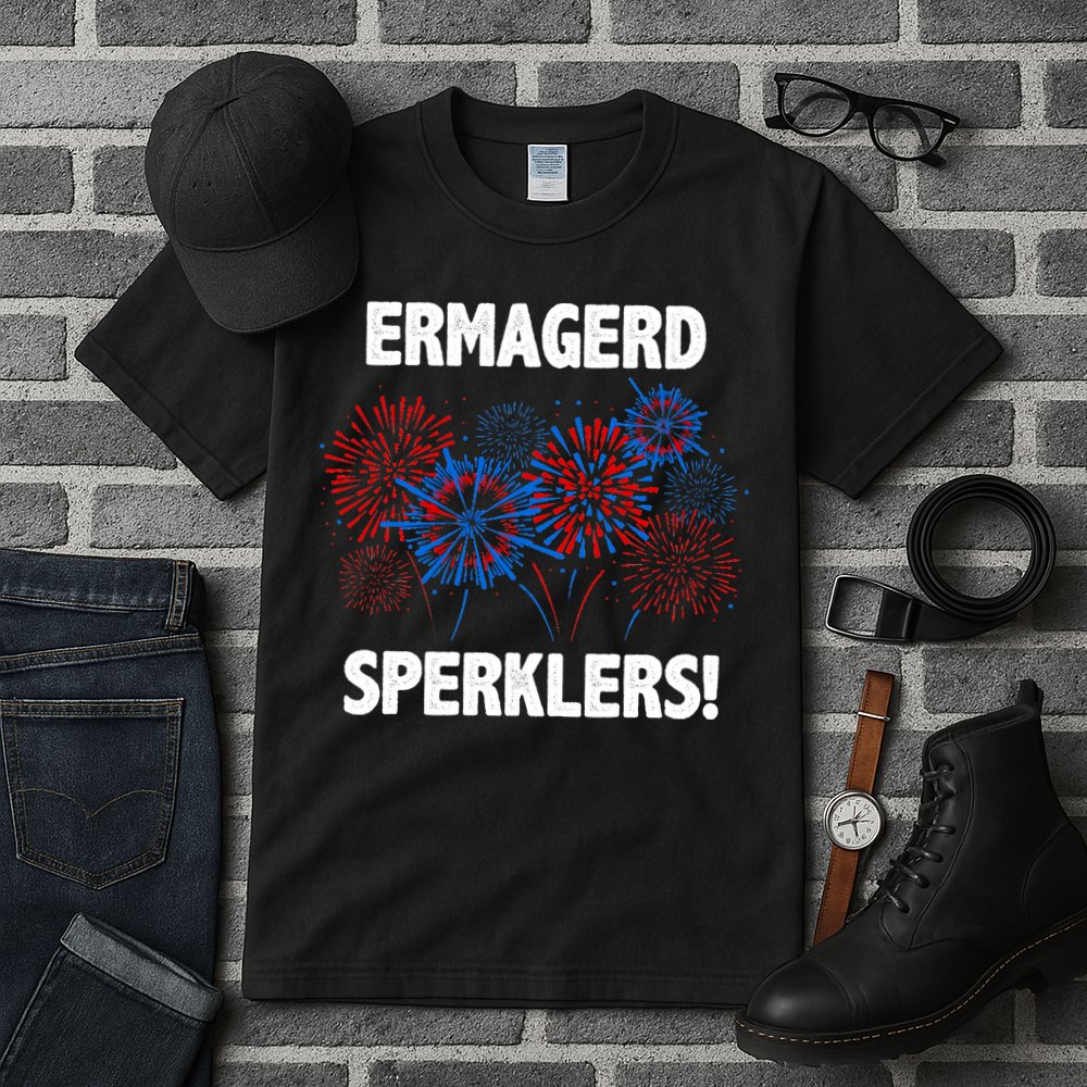 Ermagerd Sperklers Funny 4th Of July Fireworks Tall T-Shirt