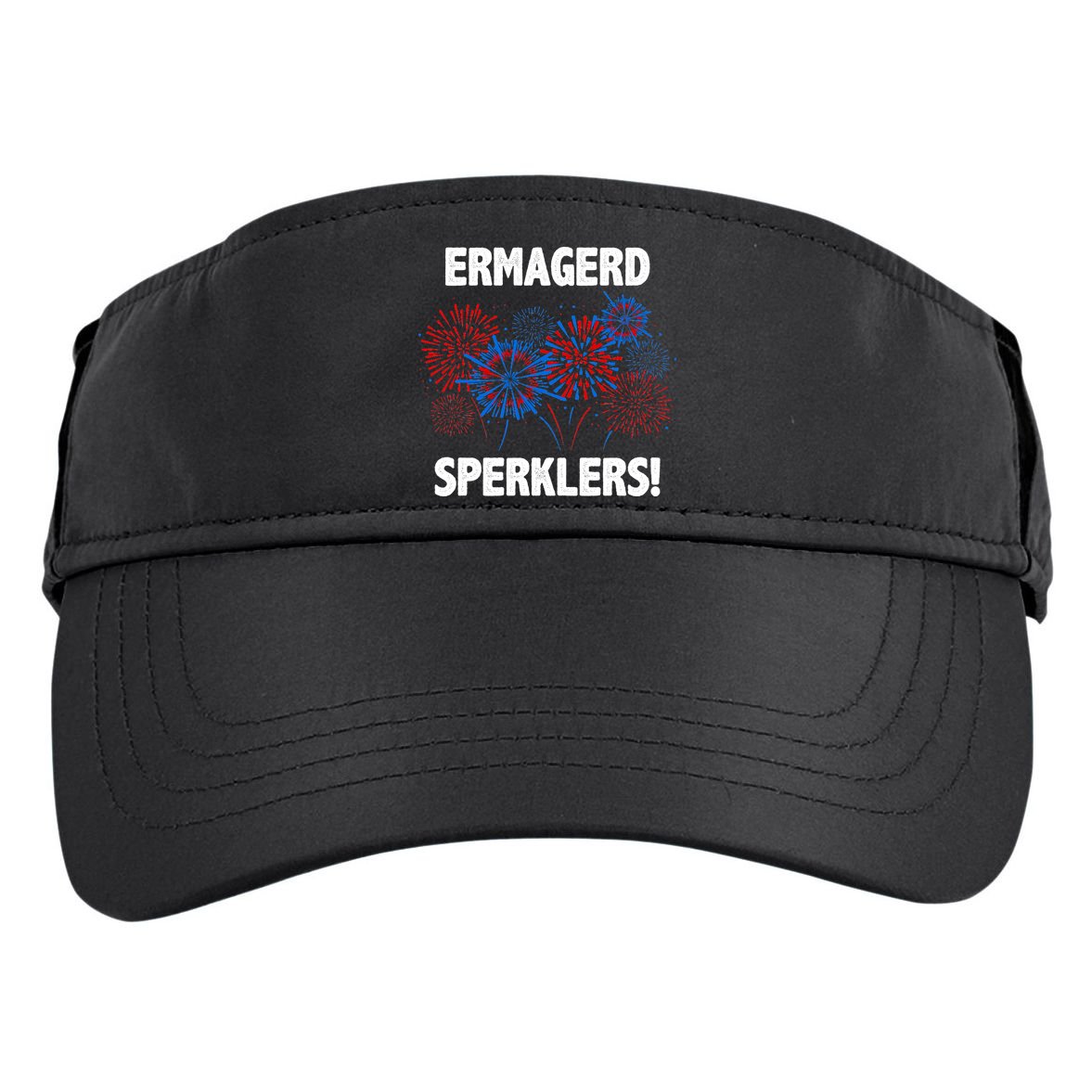 Ermagerd Sperklers Funny 4th Of July Fireworks Adult Drive Performance Visor