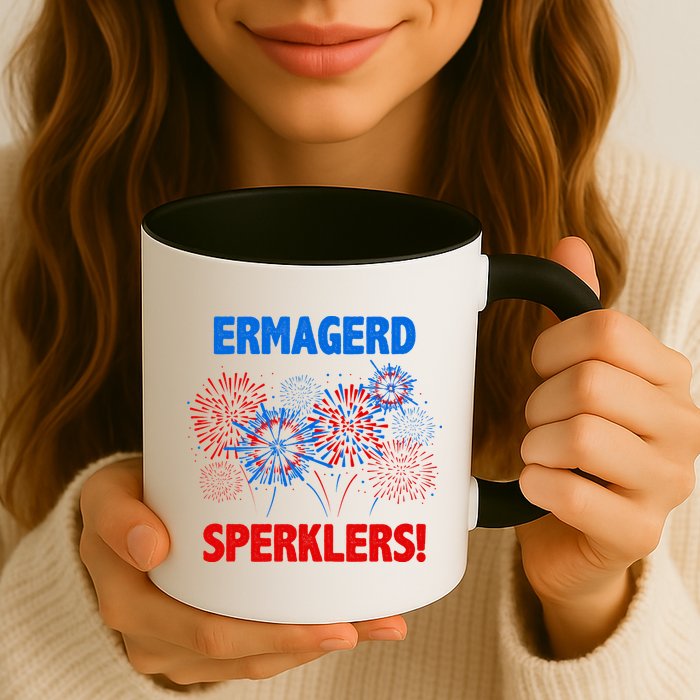 Ermagerd Sperklers Funny 4th Of July Fireworks Mug