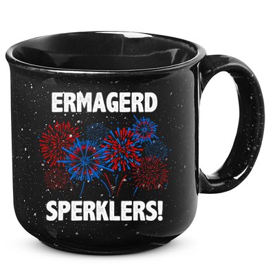 Ermagerd Sperklers Funny 4th Of July Fireworks 15oz Campfire Ceramic Mug