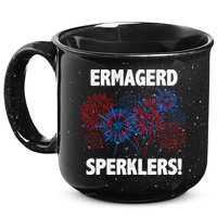 Ermagerd Sperklers Funny 4th Of July Fireworks 15oz Campfire Ceramic Mug