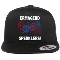 Ermagerd Sperklers Funny 4th Of July Fireworks Flatbill Hat