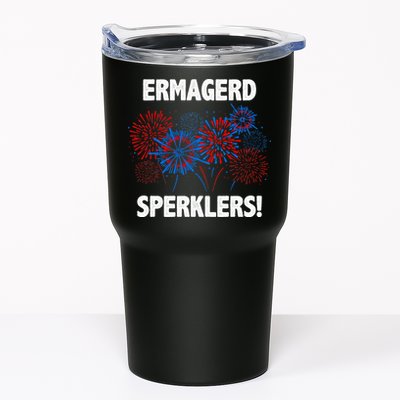 Ermagerd Sperklers Funny 4th Of July Fireworks Tumbler