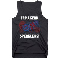 Ermagerd Sperklers Funny 4th Of July Fireworks Tank Top