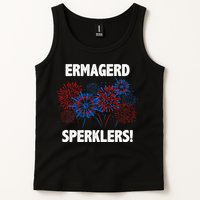 Ermagerd Sperklers Funny 4th Of July Fireworks Tank Top