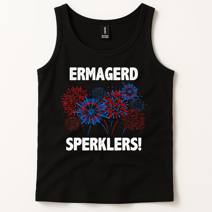 Ermagerd Sperklers Funny 4th Of July Fireworks Tank Top