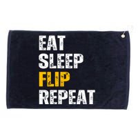 Eat Sleep Flip Repeat Funny Gymnastics Parkour Flipping Grommeted Golf Towel