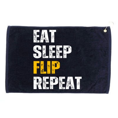 Eat Sleep Flip Repeat Funny Gymnastics Parkour Flipping Grommeted Golf Towel