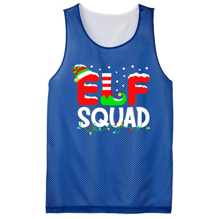 Elf Squad Funny Group Family Matching Christmas Pajamas Xmas Gift Mesh Reversible Basketball Jersey Tank