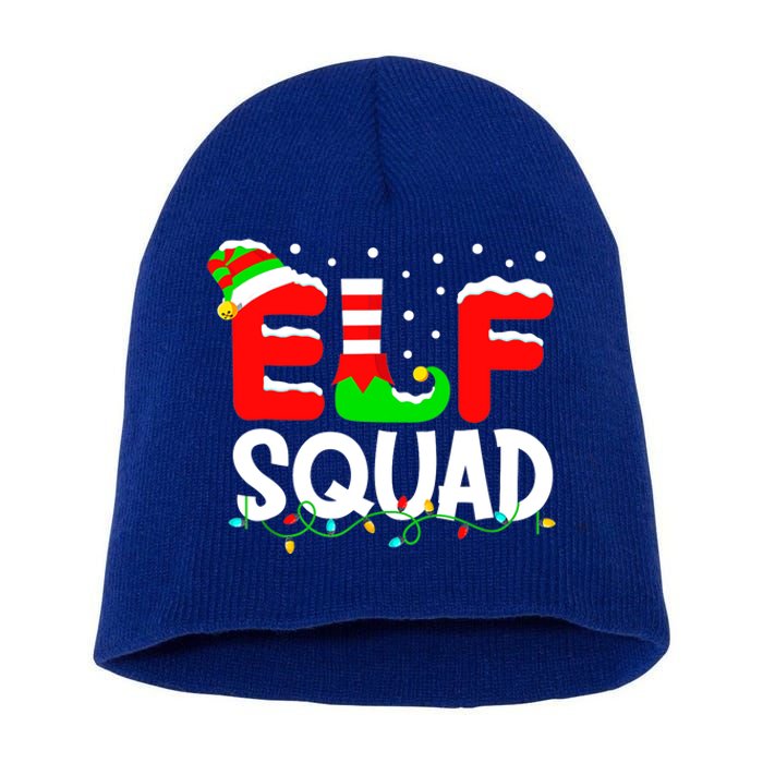 Elf Squad Funny Group Family Matching Christmas Pajamas Xmas Gift Short Acrylic Beanie