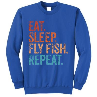 Eat Sleep Fly Fish Repeat Vintage Fly Fishing Fisher Gift Sweatshirt