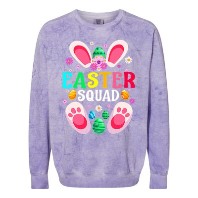 Easter Squad Family Matching Easter Day Bunny Egg Hunt Group Gift Colorblast Crewneck Sweatshirt