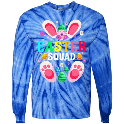 Easter Squad Family Matching Easter Day Bunny Egg Hunt Group Gift Tie-Dye Long Sleeve Shirt