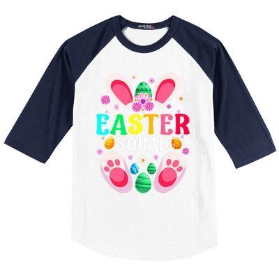 Easter Squad Family Matching Easter Day Bunny Egg Hunt Group Gift Baseball Sleeve Shirt