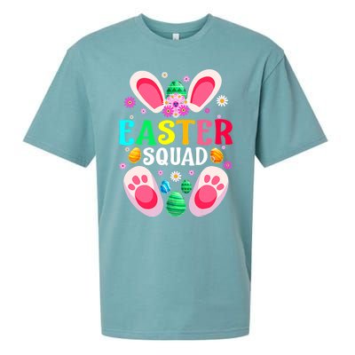 Easter Squad Family Matching Easter Day Bunny Egg Hunt Group Gift Sueded Cloud Jersey T-Shirt