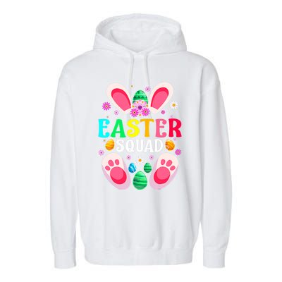 Easter Squad Family Matching Easter Day Bunny Egg Hunt Group Gift Garment-Dyed Fleece Hoodie