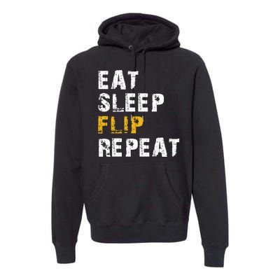 Eat Sleep Flip Repeat Premium Hoodie