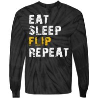 Eat Sleep Flip Repeat Tie-Dye Long Sleeve Shirt