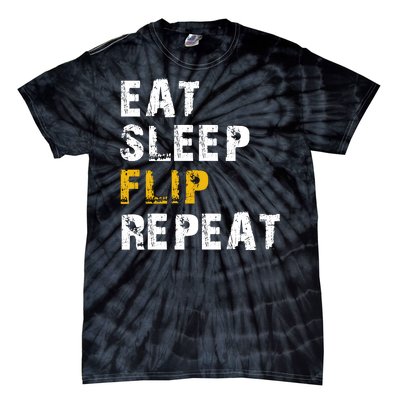 Eat Sleep Flip Repeat Tie-Dye T-Shirt