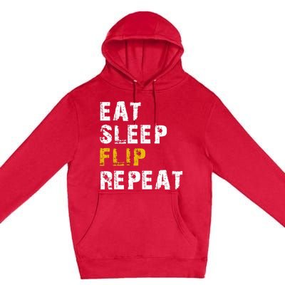 Eat Sleep Flip Repeat Premium Pullover Hoodie