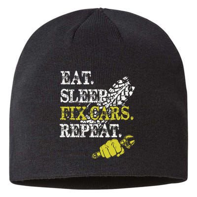 Eat Sleep Fix Cars Repeat Auto Mechanic Cars Lovers Sustainable Beanie