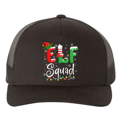 Elf Squad Funny Elf Family Christmas Matching Pajamas Xmas Yupoong Adult 5-Panel Trucker Hat