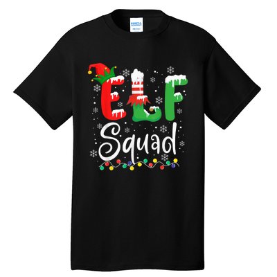 Elf Squad Funny Elf Family Christmas Matching Pajamas Xmas Tall T-Shirt