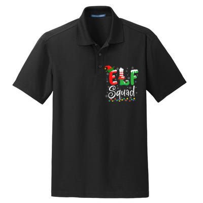 Elf Squad Funny Elf Family Christmas Matching Pajamas Xmas Dry Zone Grid Polo