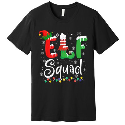 Elf Squad Funny Elf Family Christmas Matching Pajamas Xmas Premium T-Shirt