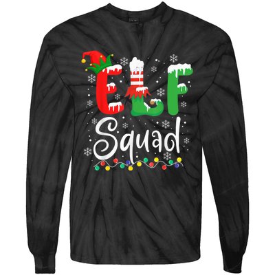 Elf Squad Funny Elf Family Christmas Matching Pajamas Xmas Tie-Dye Long Sleeve Shirt