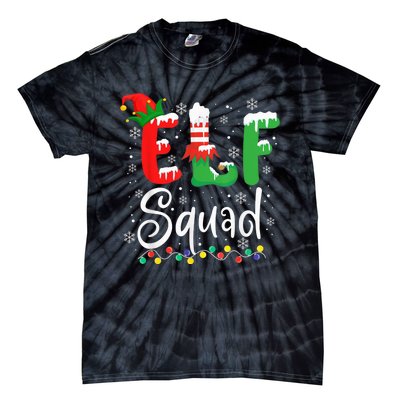 Elf Squad Funny Elf Family Christmas Matching Pajamas Xmas Tie-Dye T-Shirt