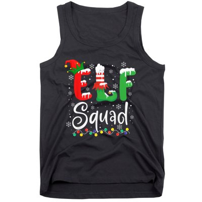 Elf Squad Funny Elf Family Christmas Matching Pajamas Xmas Tank Top