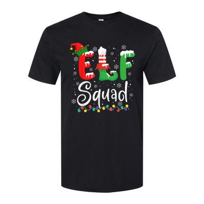 Elf Squad Funny Elf Family Christmas Matching Pajamas Xmas Softstyle CVC T-Shirt