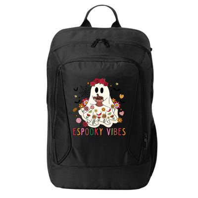 Espooky Season Floral Ghost Halloween City Backpack