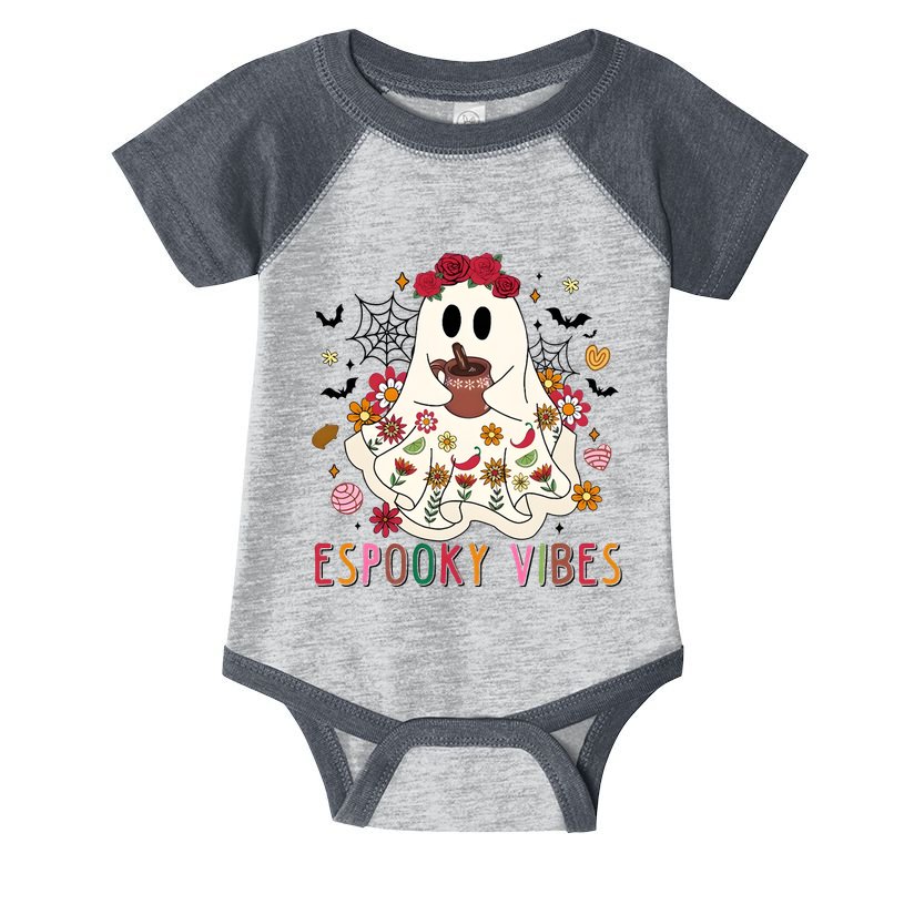 Espooky Season Floral Ghost Halloween Infant Baby Jersey Bodysuit