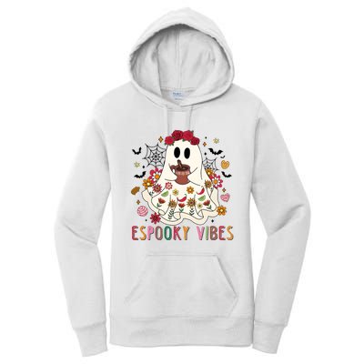 Espooky Season Floral Ghost Halloween Women's Pullover Hoodie