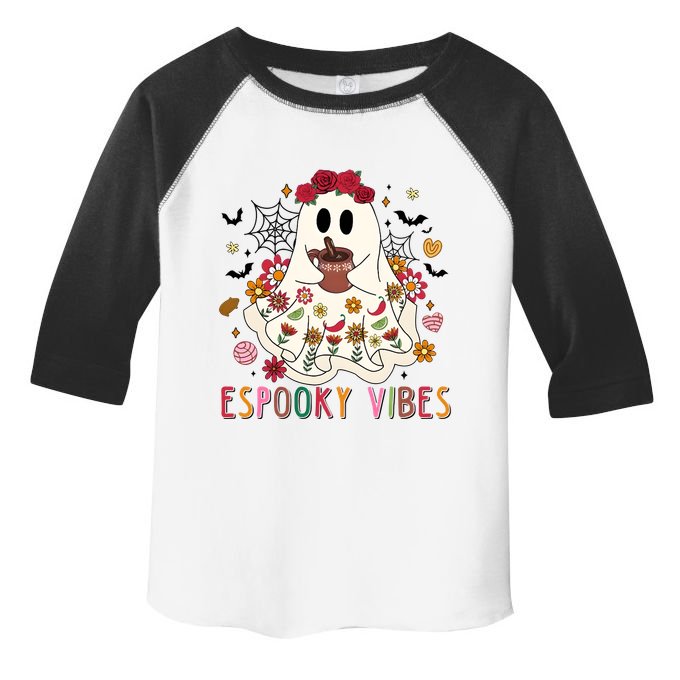 Espooky Season Floral Ghost Halloween Toddler Fine Jersey T-Shirt