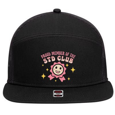 Embarrassing Std Funny Inappropriate Hilarious 7 Panel Mesh Trucker Snapback Hat