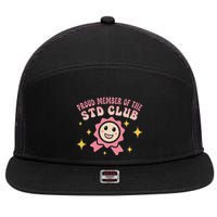Embarrassing Std Funny Inappropriate Hilarious 7 Panel Mesh Trucker Snapback Hat