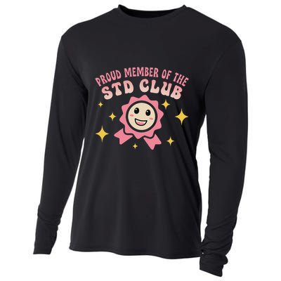 Embarrassing Std Funny Inappropriate Hilarious Cooling Performance Long Sleeve Crew