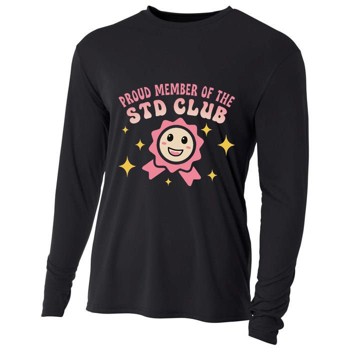 Embarrassing Std Funny Inappropriate Hilarious Cooling Performance Long Sleeve Crew