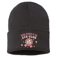 Embarrassing Std Funny Inappropriate Hilarious Sustainable Knit Beanie