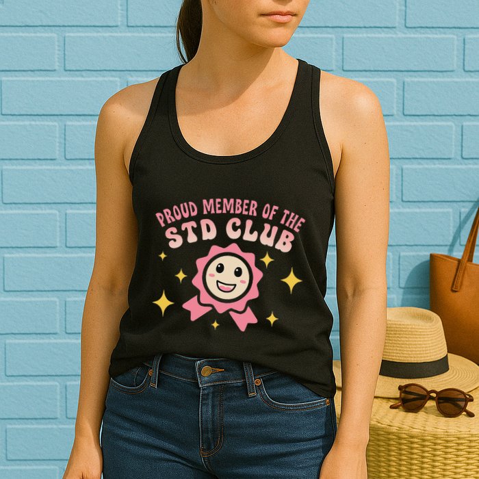 Embarrassing Std Funny Inappropriate Hilarious Womens Tank Top