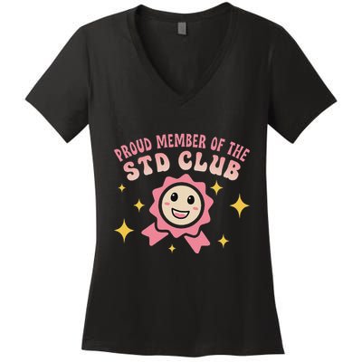 Embarrassing Std Funny Inappropriate Hilarious Women's V-Neck T-Shirt