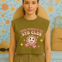 Embarrassing Std Funny Inappropriate Hilarious Garment-Dyed Women's Muscle Tee