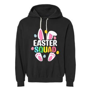 Easter Squad Family Matching Easter Day Bunny Egg Hunt Garment-Dyed Fleece Hoodie