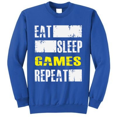 Eat Sleep Games Repeat Video Game Player Gamer Funny Gift Sweatshirt