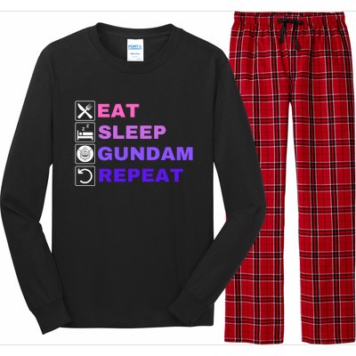 Eat Sleep Gundam Repeat, Funny Gundam, Funny Anime, Funny Manga Long Sleeve Pajama Set